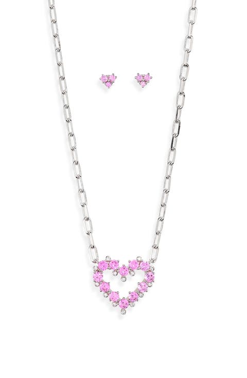 Valentine's Day Capsule Stud Earrings & Necklace Set
