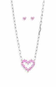 Nadri Valentine's Day Capsule Stud Earrings & Necklace Set