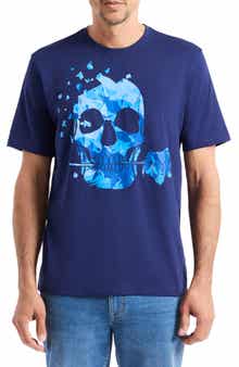 Robert Graham Rose Skull Graphic T-Shirt