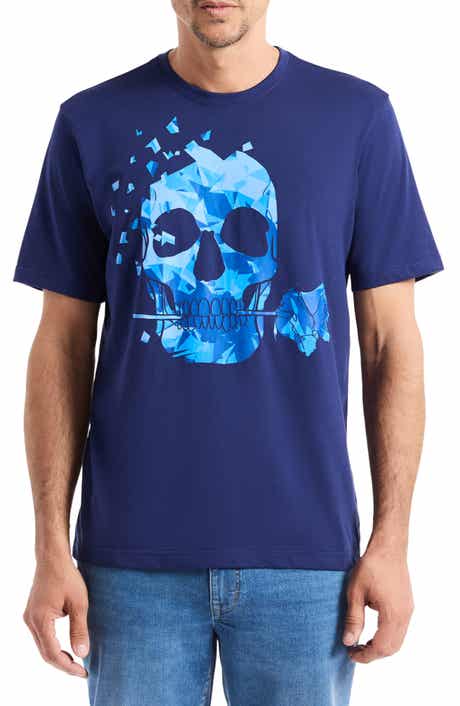 Robert Graham Rose Skull Graphic T-Shirt