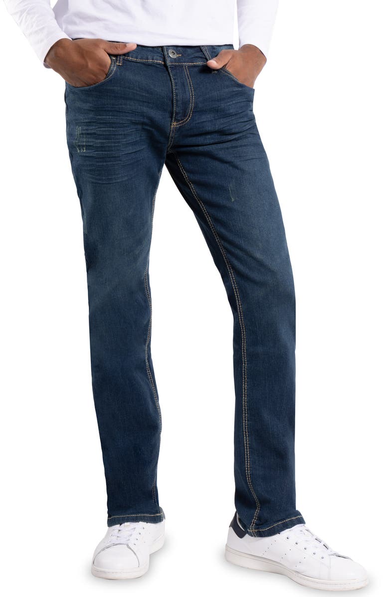 XRAY Saddle Stitch Modern Fit Denim Jeans, Alternate, color, Tint Blue