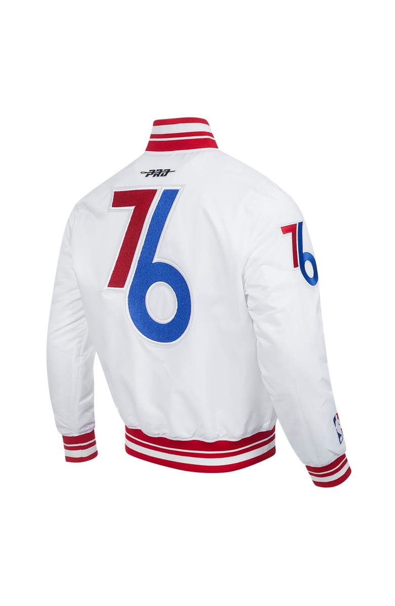 PRO STANDARD Men's Pro Standard White Philadelphia 76ers 2024/25 City Edition Chenille Satin Full-Snap Jacket, Alternate, color, 