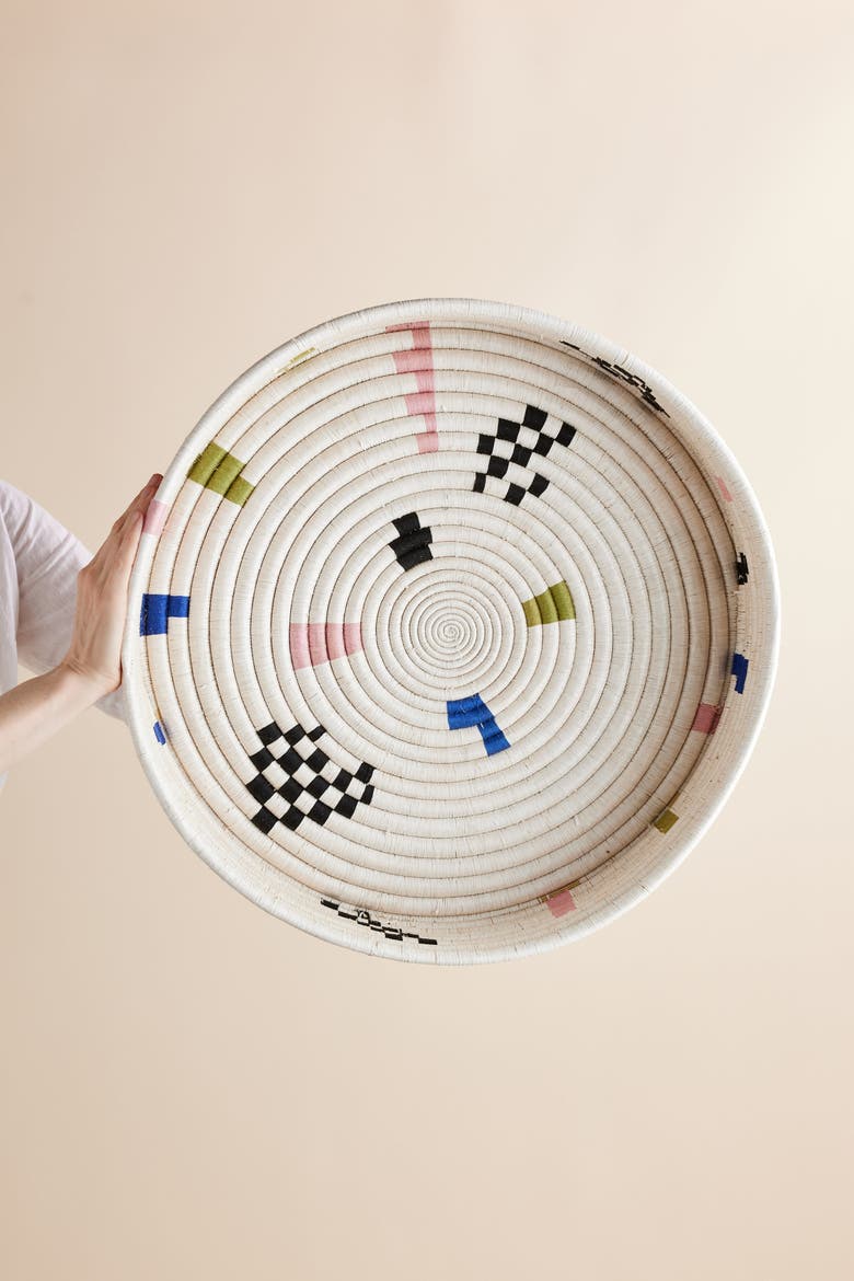 Mosaic Woven Nesting Tray, Alternate, color, Natural - Large