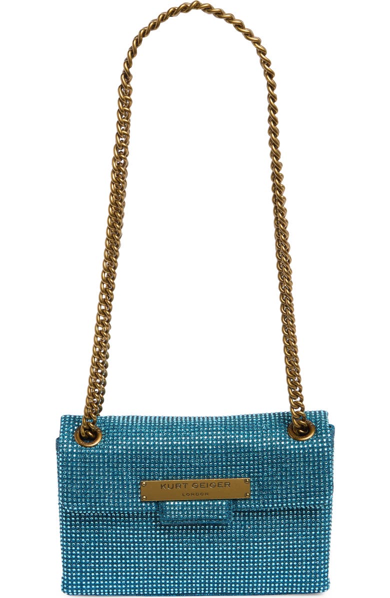 Kurt Geiger London Brixton Mini Plate Rhinestone Crossbody Bag, Main, color,