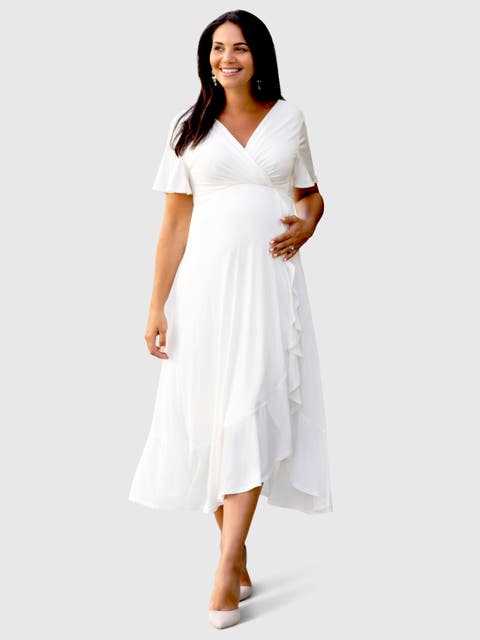 Waterfall Midi Maternity Dress