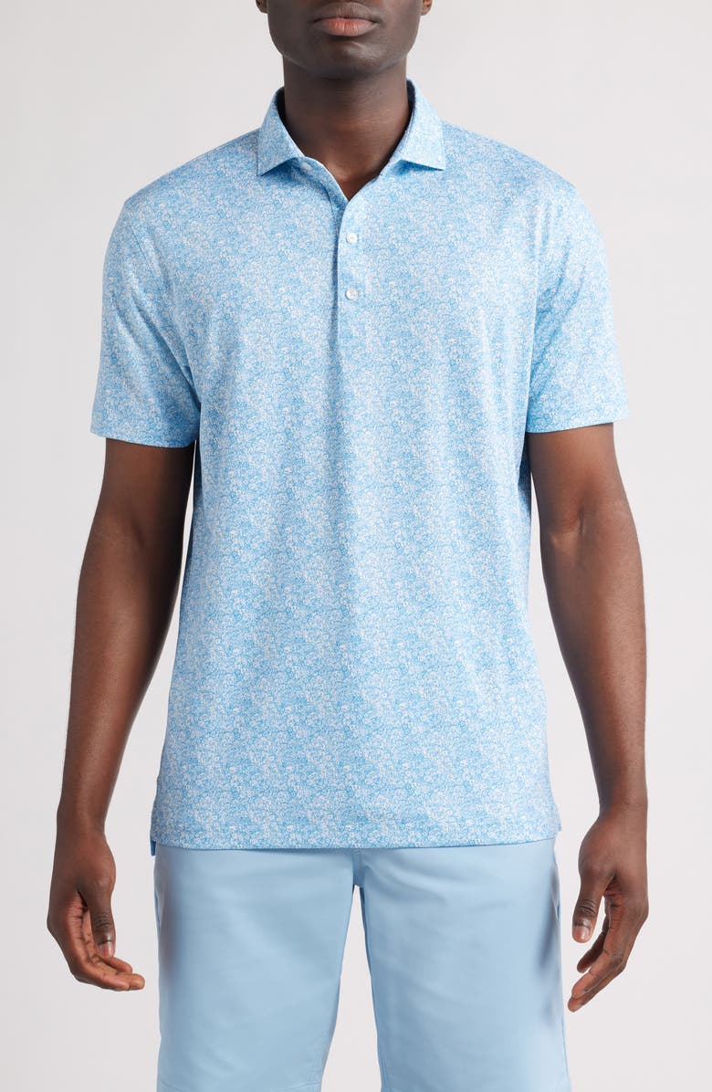 johnnie-O Wildflower Floral PREP-FORMANCE Golf Polo, Main, color, Mahalo