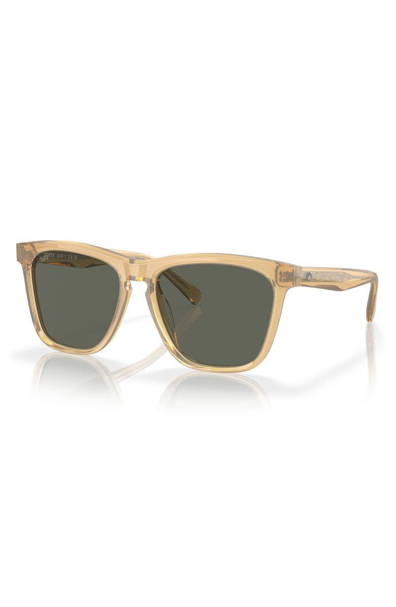 Costa Del Mar Ulu 56mm Square Sunglasses, Alternate, color, Sun Coral/ Gray
