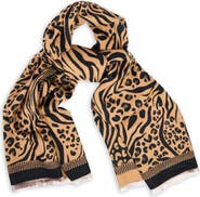 SAACHI Mixed Animal Print Scarf