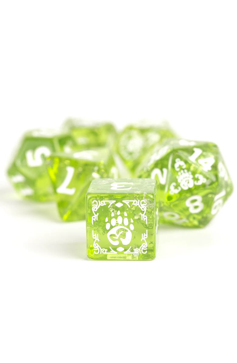Dungeons & Dragons D&D Adventure Dice Druid Green, 15Pc Rpg Die Set, Alternate, color,