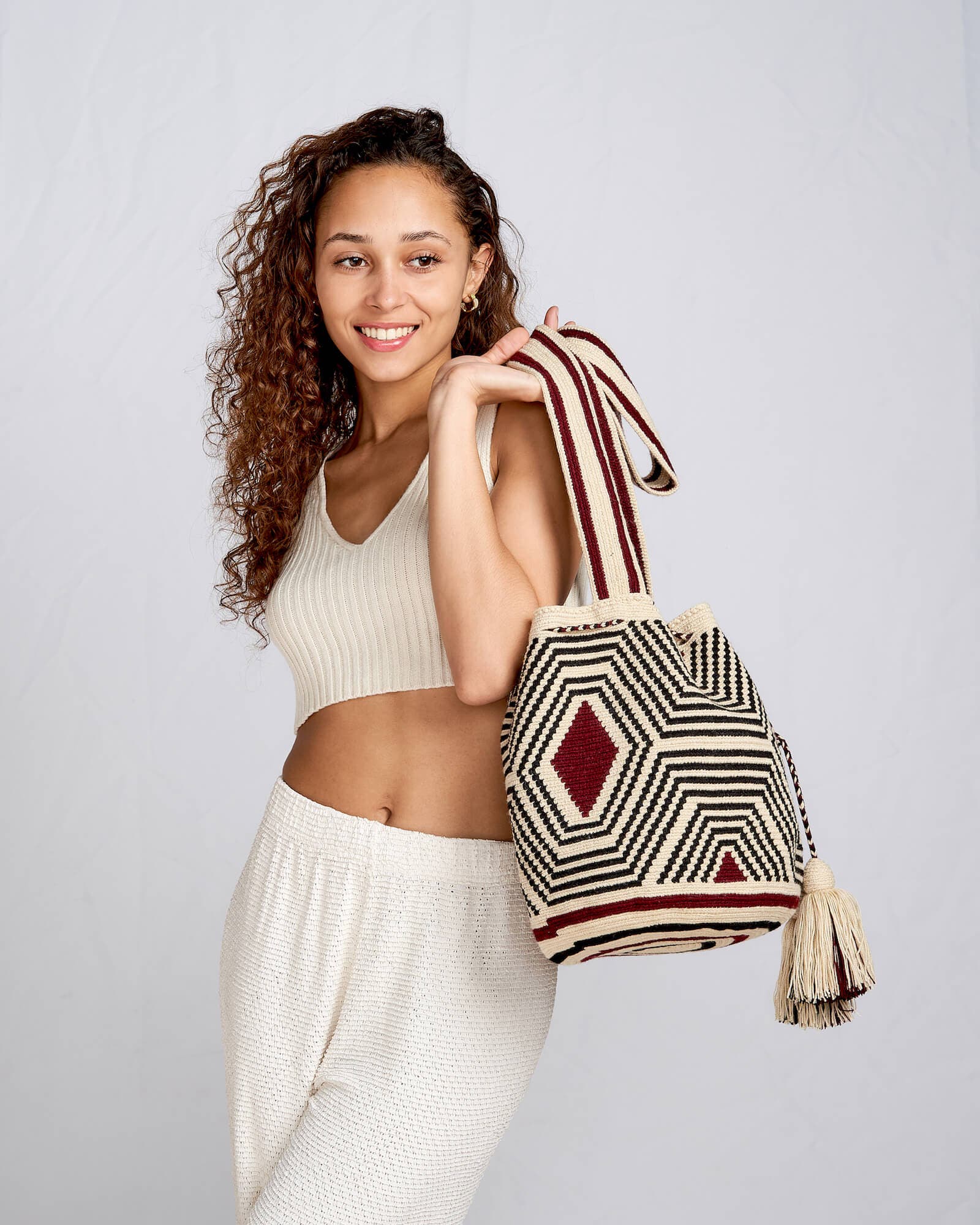 One Thread Collective Corral Bag, Alternate, color, Burgundy