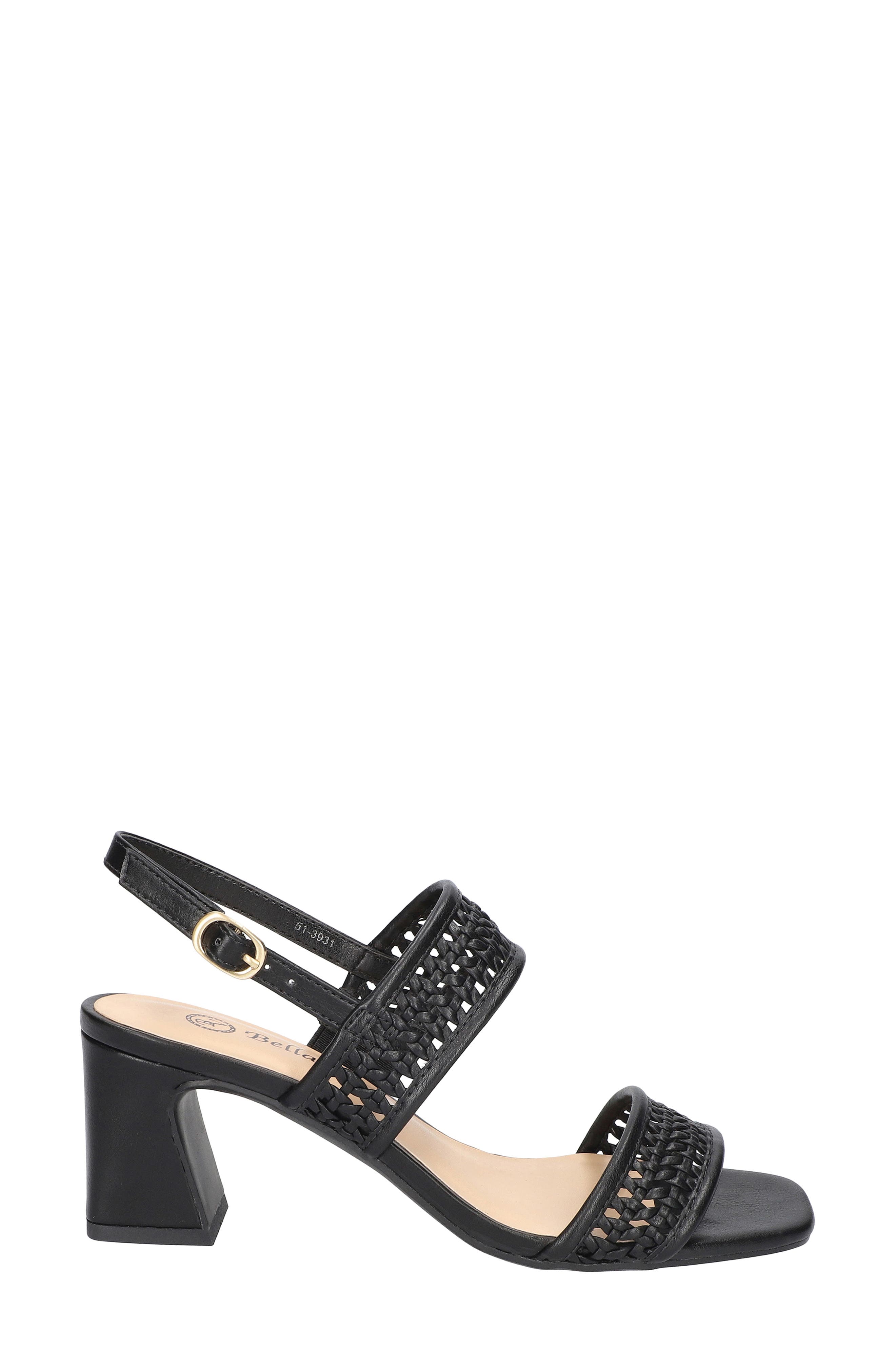 Bella Vita Xannon Block Heel Slingback Sandal, Alternate, color, Black