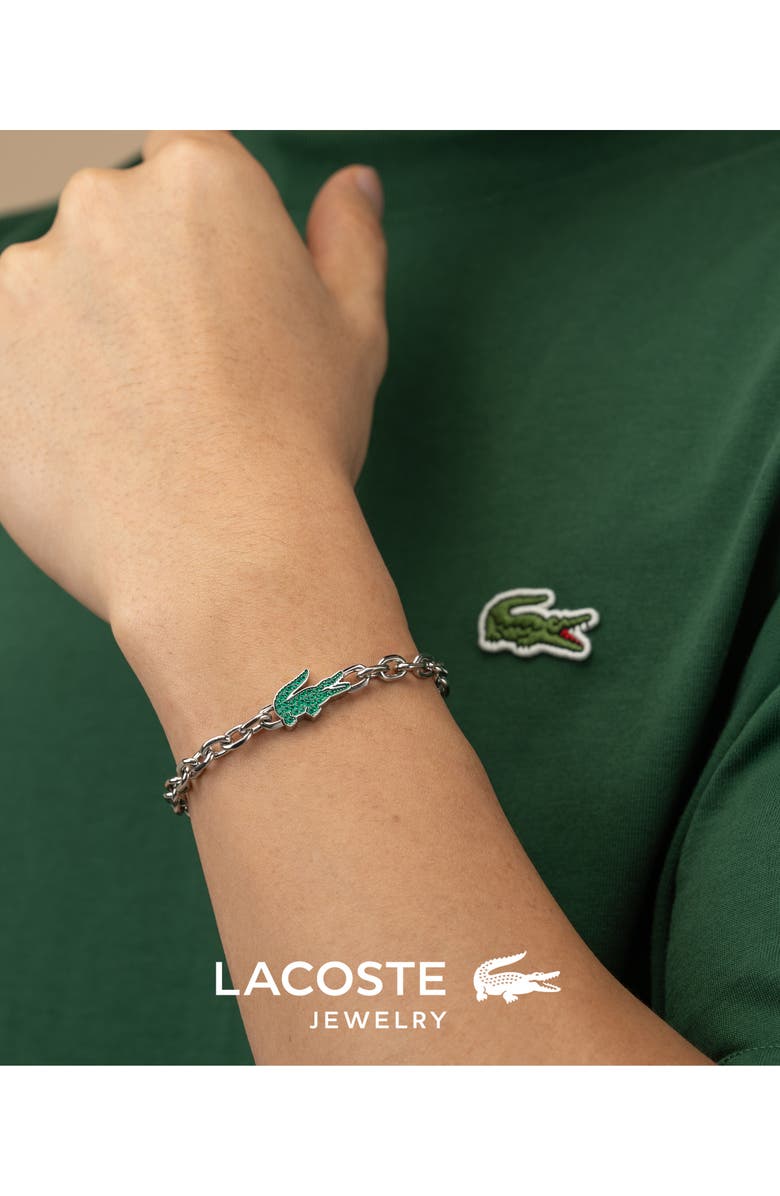 Lacoste Arthor Crocodile Chain Bracelet, Alternate, color, 