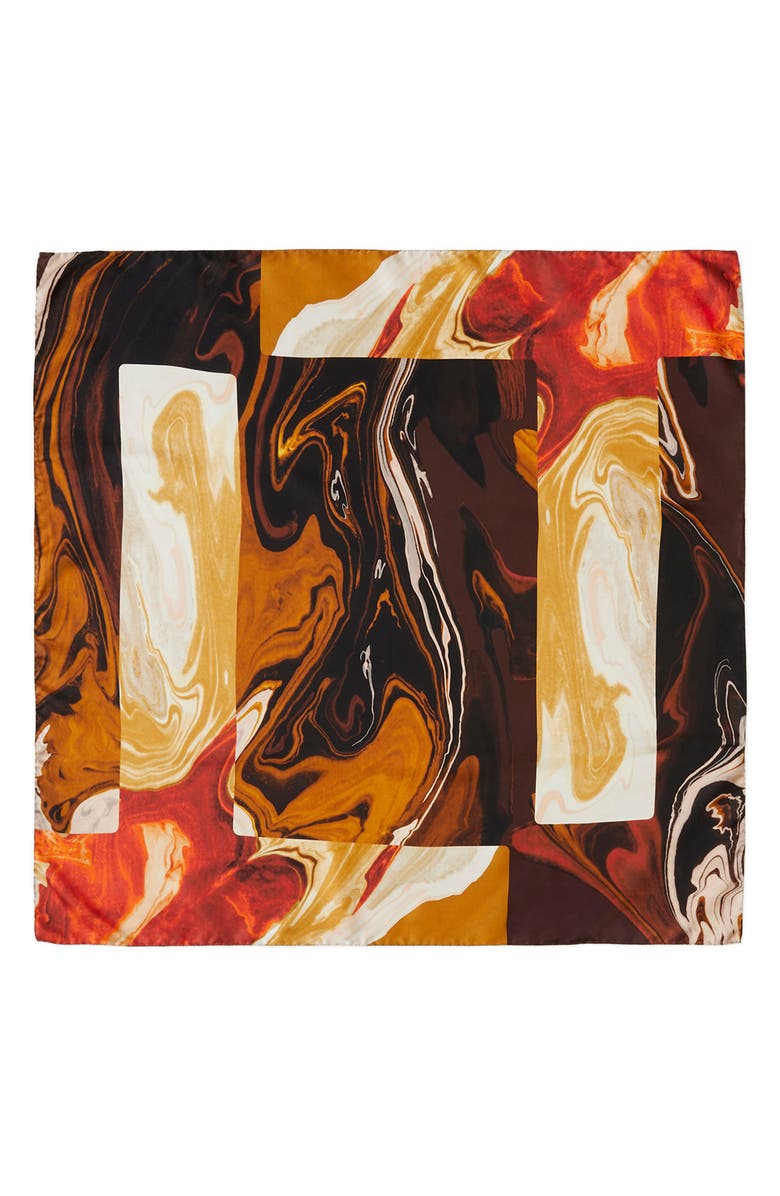 Lafayette 148 New York Icon Geode Print Silk Scarf, Alternate, color,