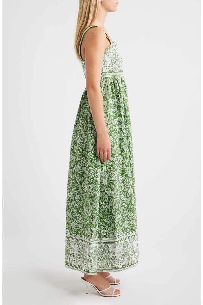 Combo Cotton Midi Dress, Alternate, color, SALTED LIME