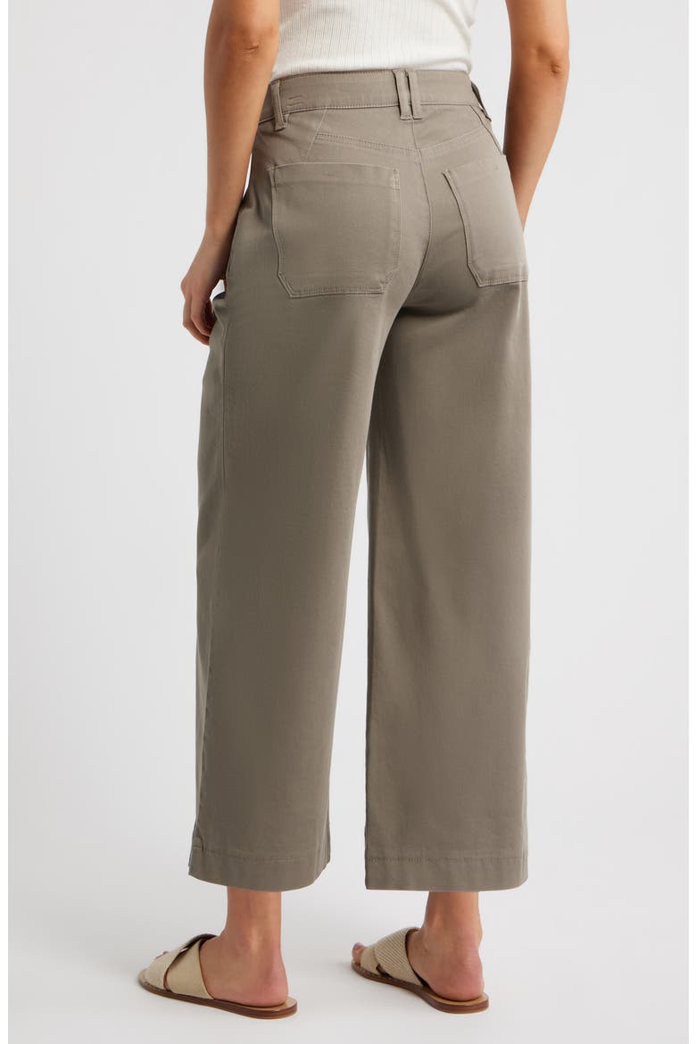 Wyatt Skyrise Crop Wide Leg Twill Pants, Alternate, color, BRINDLE OLIVE