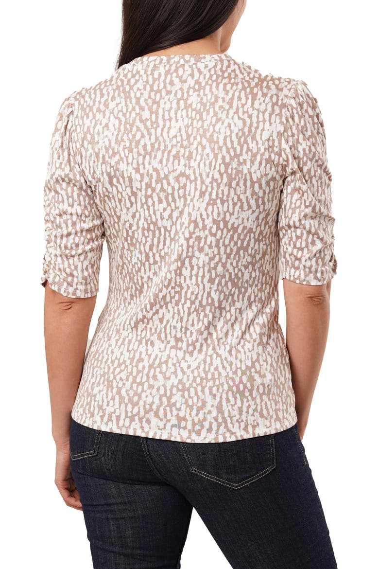 Puff Sleeve Top, Alternate, color, KALI PRINT TAUPE