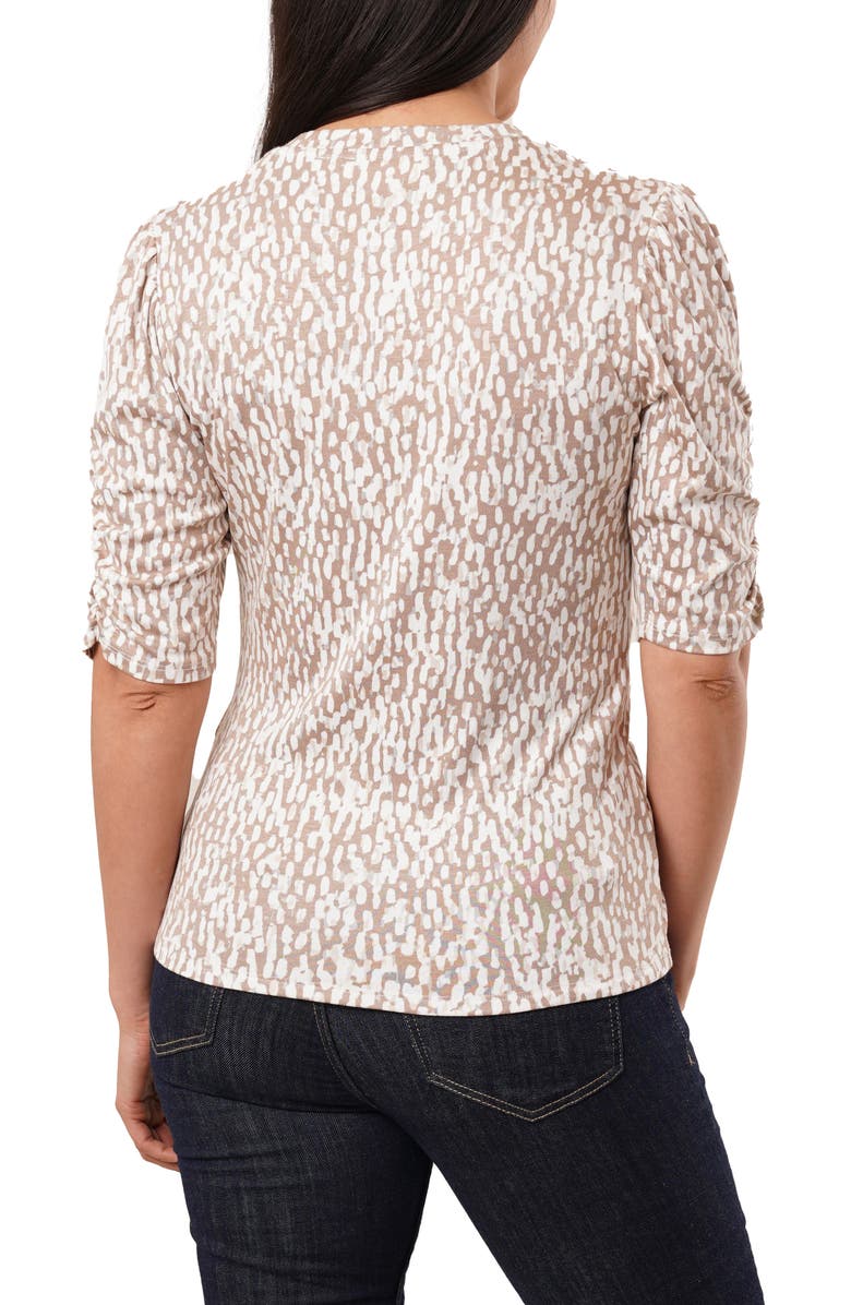 SUNNY LEIGH Puff Sleeve Top, Alternate, color, Kali Print Taupe