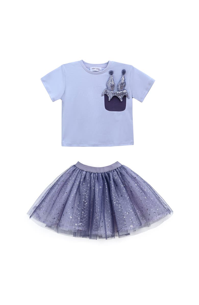 Mimi Tutu Glimmer Applique Outfit, Alternate, color, Purple