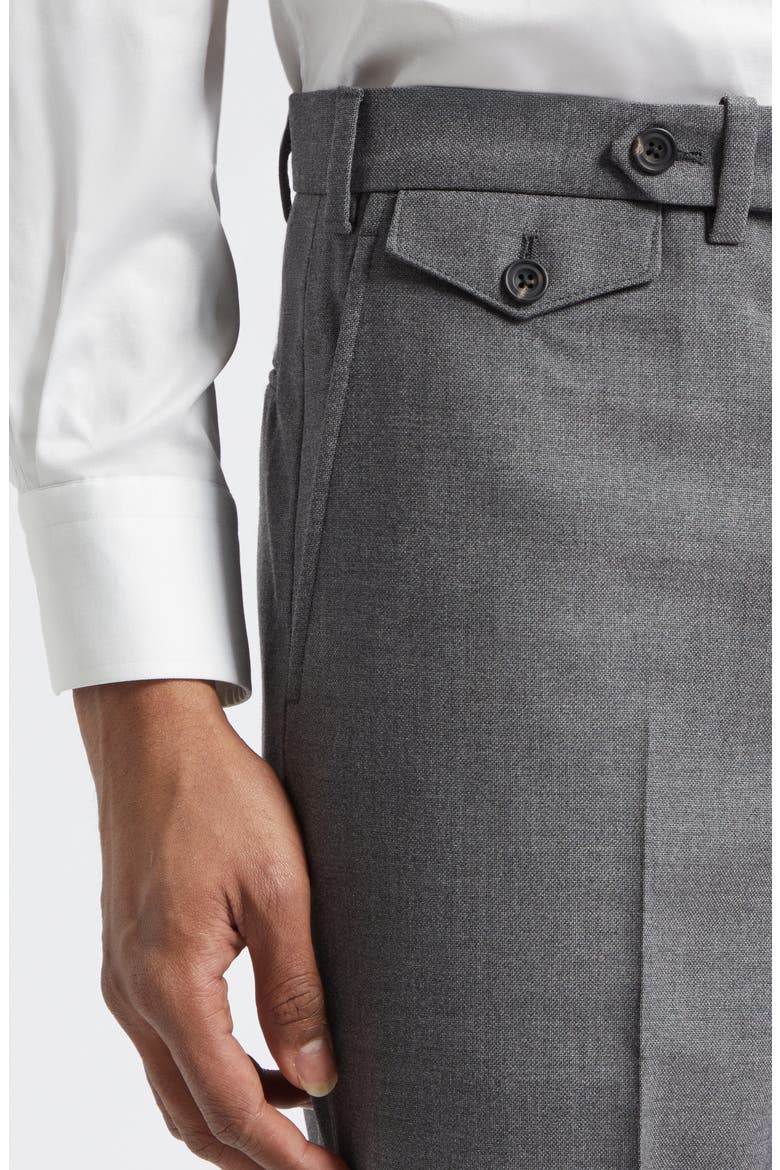 Waverly High Twist Virgin Wool Trousers, Alternate, color, LIGHT GREY
