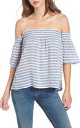 Rails Isabelle Off the Shoulder Linen Blend Top