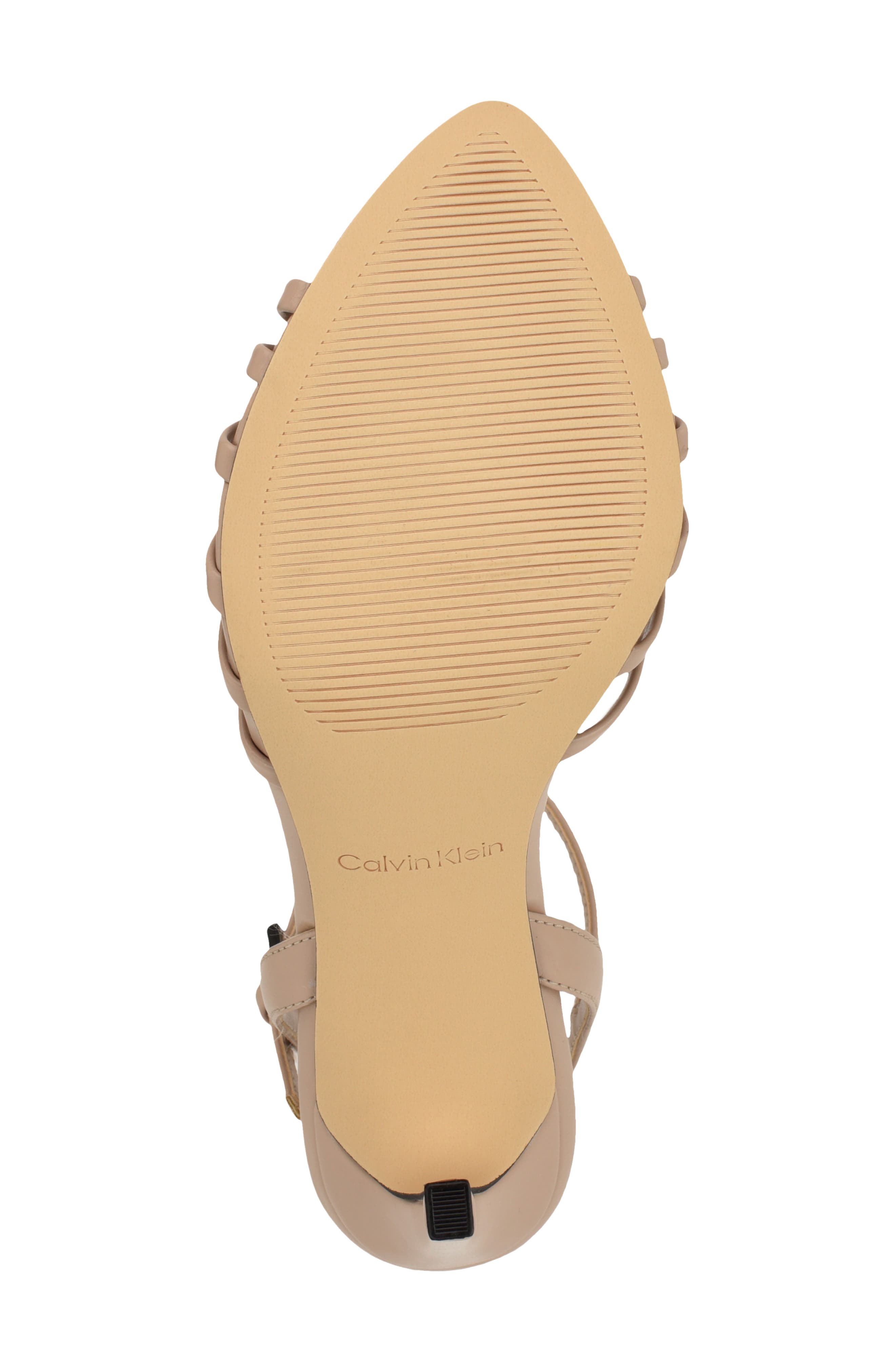 Daniella Ankle Strap Pointed Toe Sandal, Alternate, color, LIGHT NATURAL