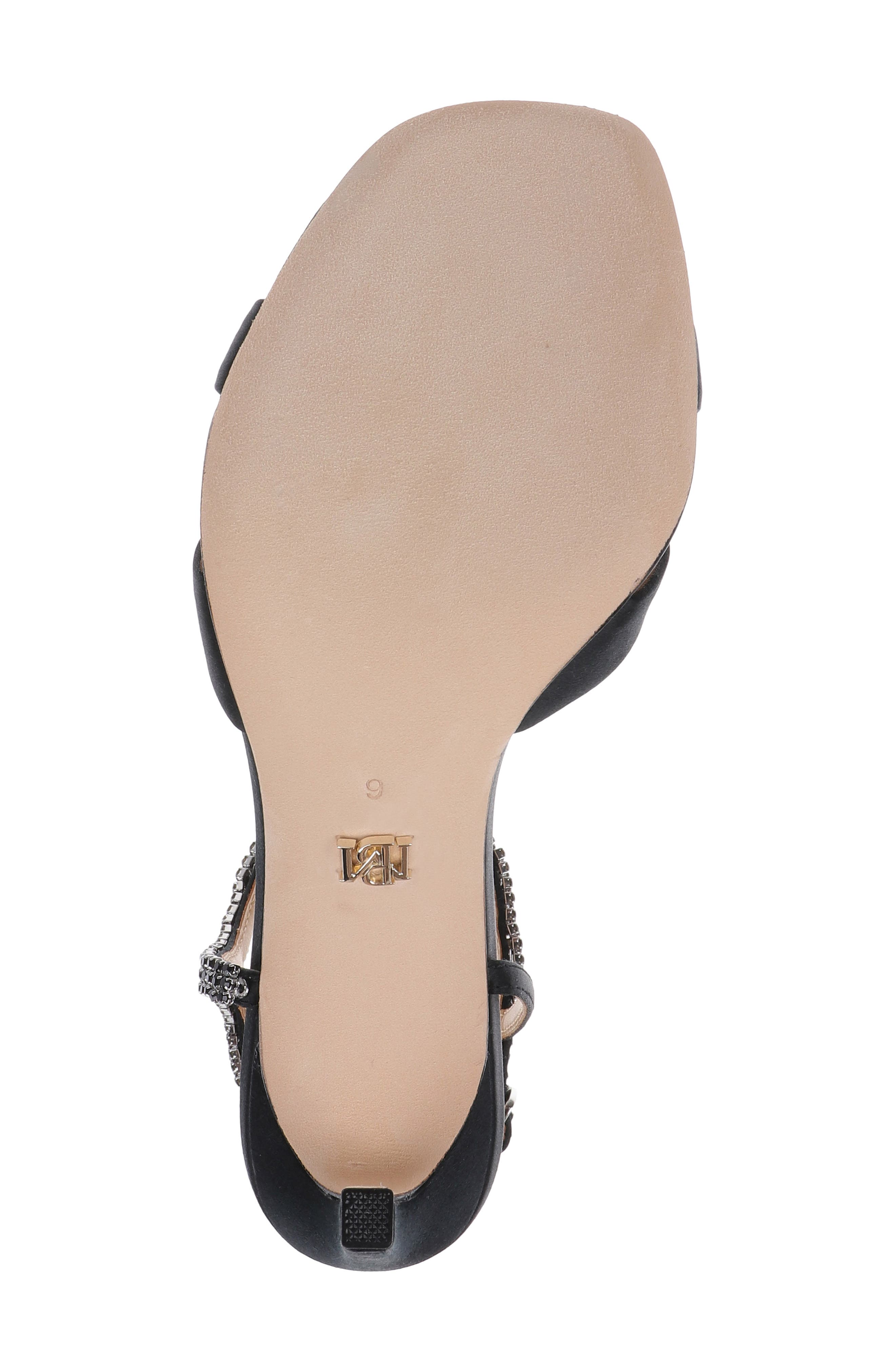 Reagan Ankle Strap Sandal, Alternate, color, BLACKSATIN