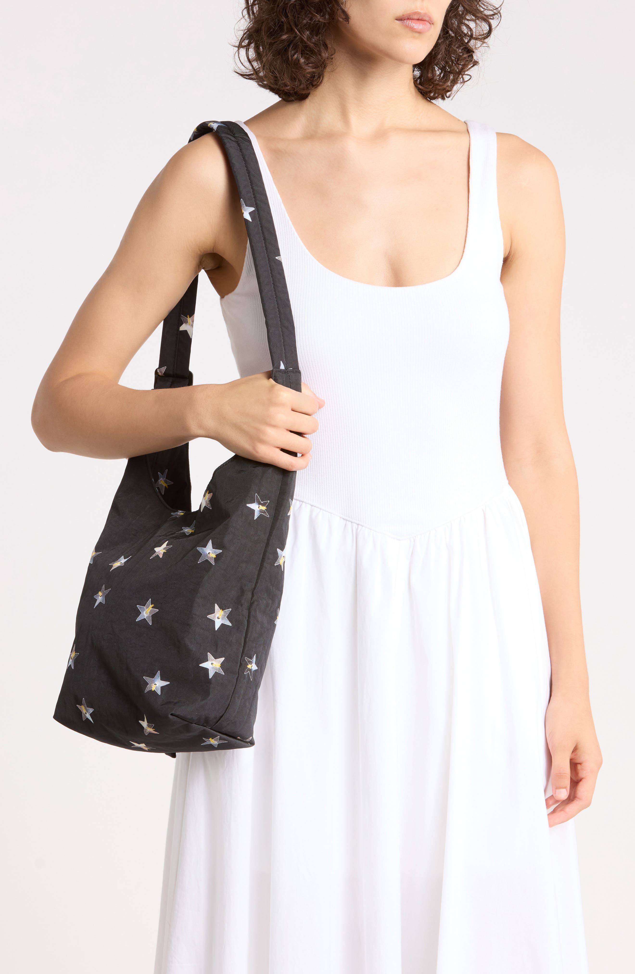 Small Nylon Sling Bag, Alternate, color, STARS
