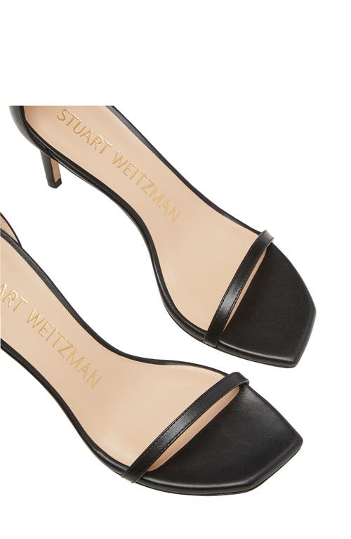 Stuart Weitzman Nudistcurve Ankle Strap Sandal In Black
