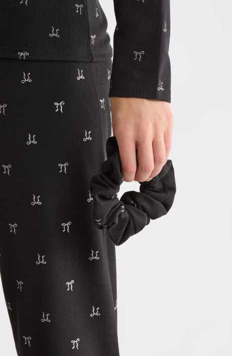 Bow Print Jersey Pajamas