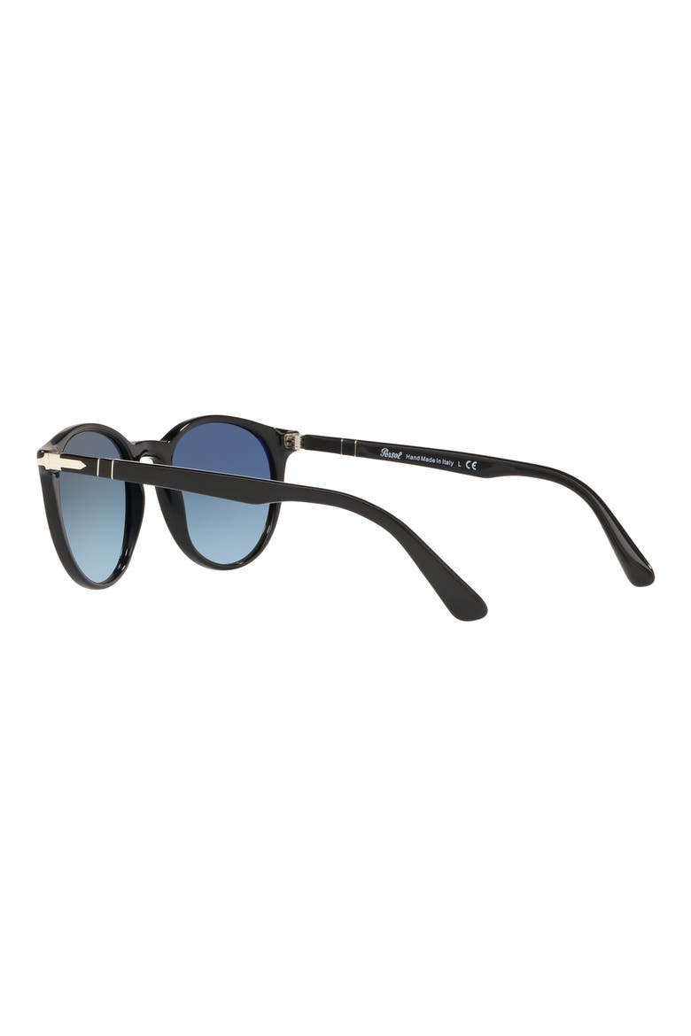 Phantos 52mm Gradient Round Sunglasses, Alternate, color, BLACK