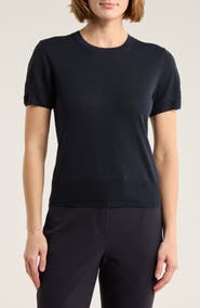 Vince Double Layer Short Sleeve Sweater