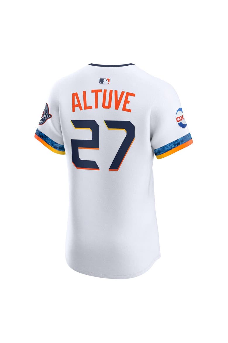 Men's Nike Jose Altuve White Houston Astros 2025 City Connect Elite Player Jersey, Alternate, color, White