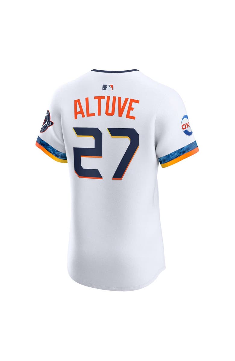 Nike Men's Nike Jose Altuve White Houston Astros 2025 City Connect Elite Player Jersey, Alternate, color, White