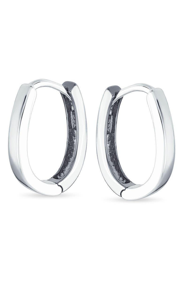 BLING JEWELRY Oval Hoop Earrings, Main, color, 