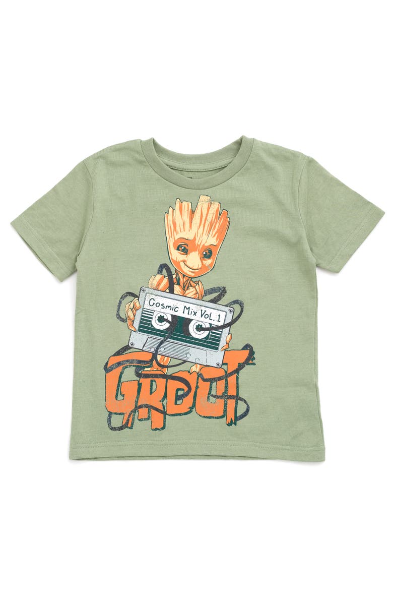Marvel Guardians of the Galaxy 2-Piece T-Shirt Set, Alternate, color, Groot Rocket Green