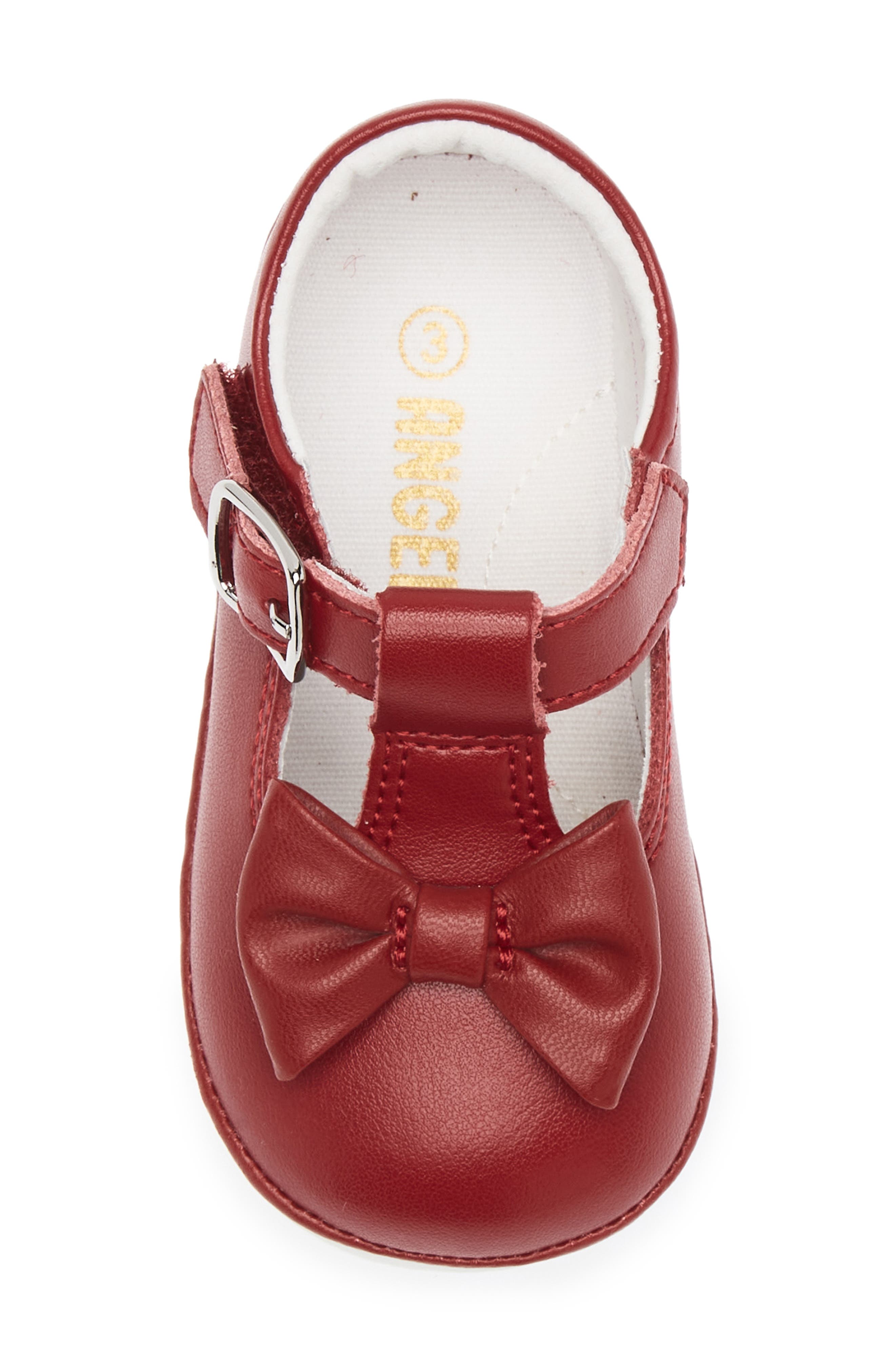 Minnie Bow T-Strap Shoe, Alternate, color, RED
