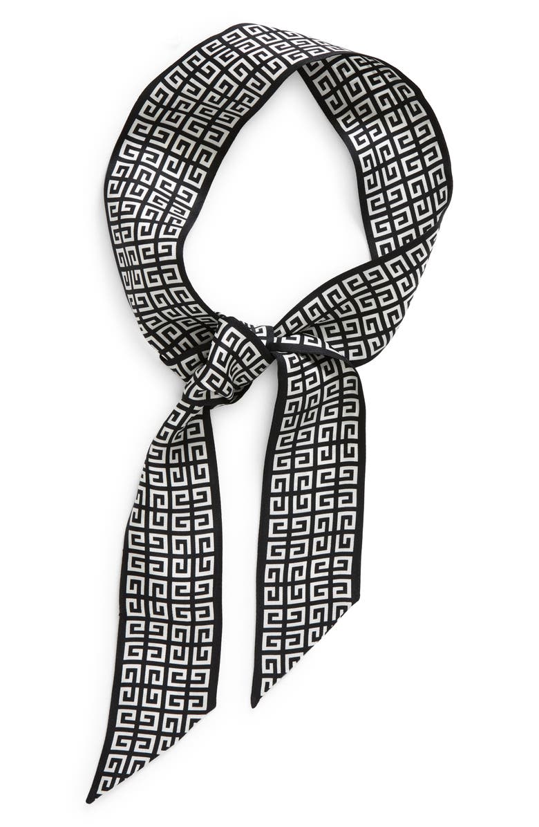 Givenchy 4G Print Silk Twilly Scarf, Alternate, color, 