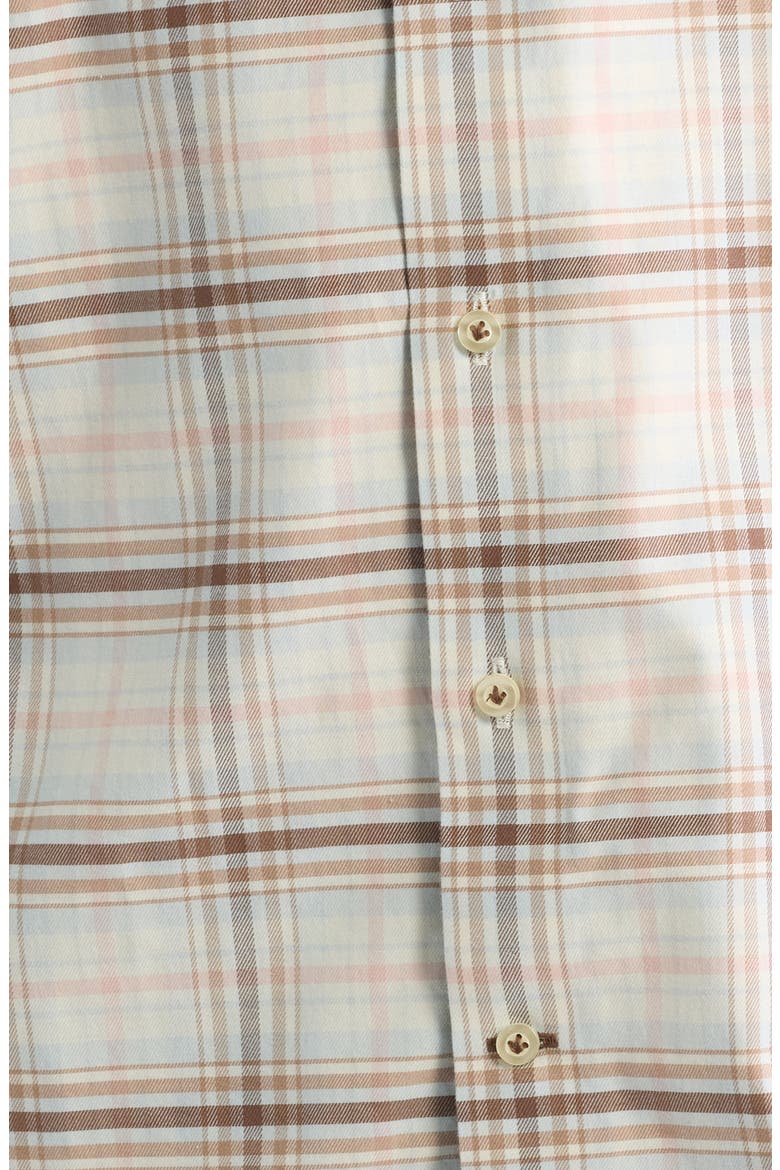 Palisades Plaid Stretch Cotton Shirt, Alternate, color, CORK