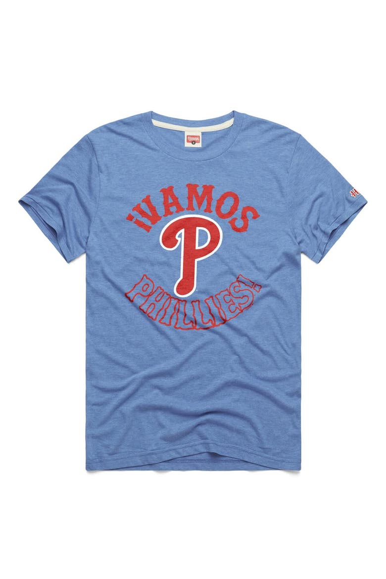 Men's Homage  Light Blue Philadelphia Phillies Vamos Tri-Blend T-Shirt, Main, color, Light Blue
