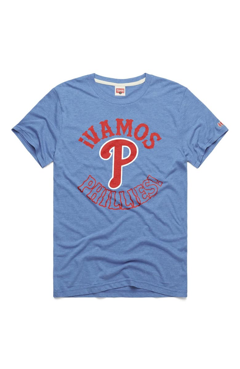 Homage Men's Homage Light Blue Philadelphia Phillies Vamos Tri-Blend T-Shirt, Main, color, Light Blue