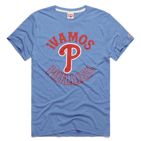 Men's Homage  Light Blue Philadelphia Phillies Vamos Tri-Blend T-Shirt