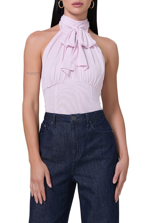 Lune Tie Neck Halter Top