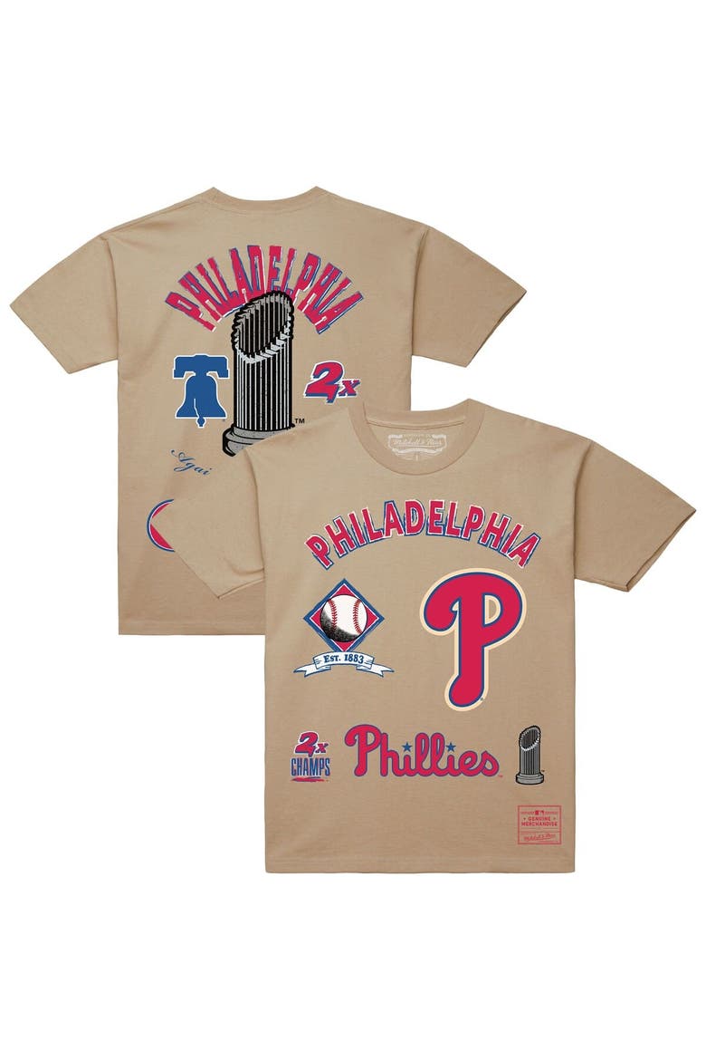 Men's Mitchell & Ness  Cream Philadelphia Phillies Legacy Defined T-Shirt, Main, color, Cream