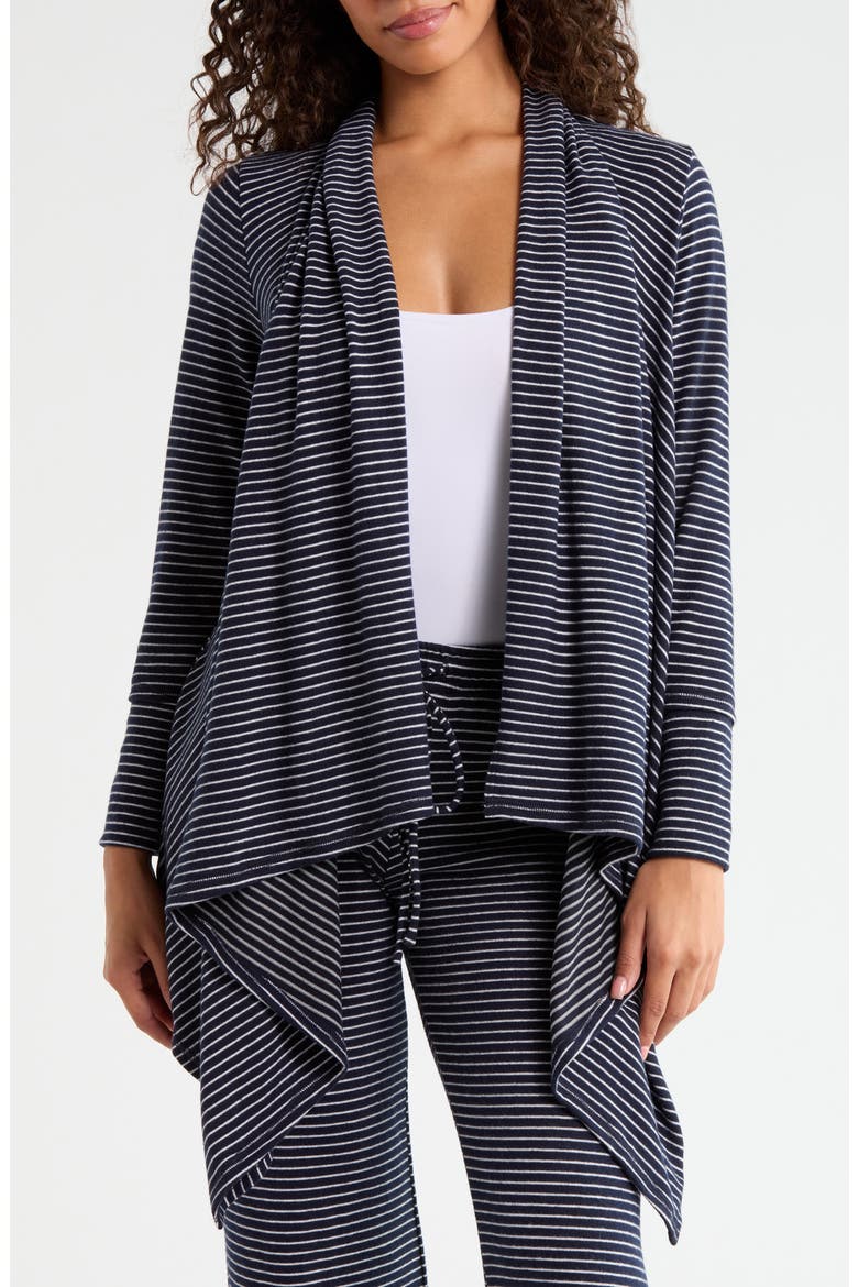 Mae Striped Cardigan, Main, color, NAVY/WHITE