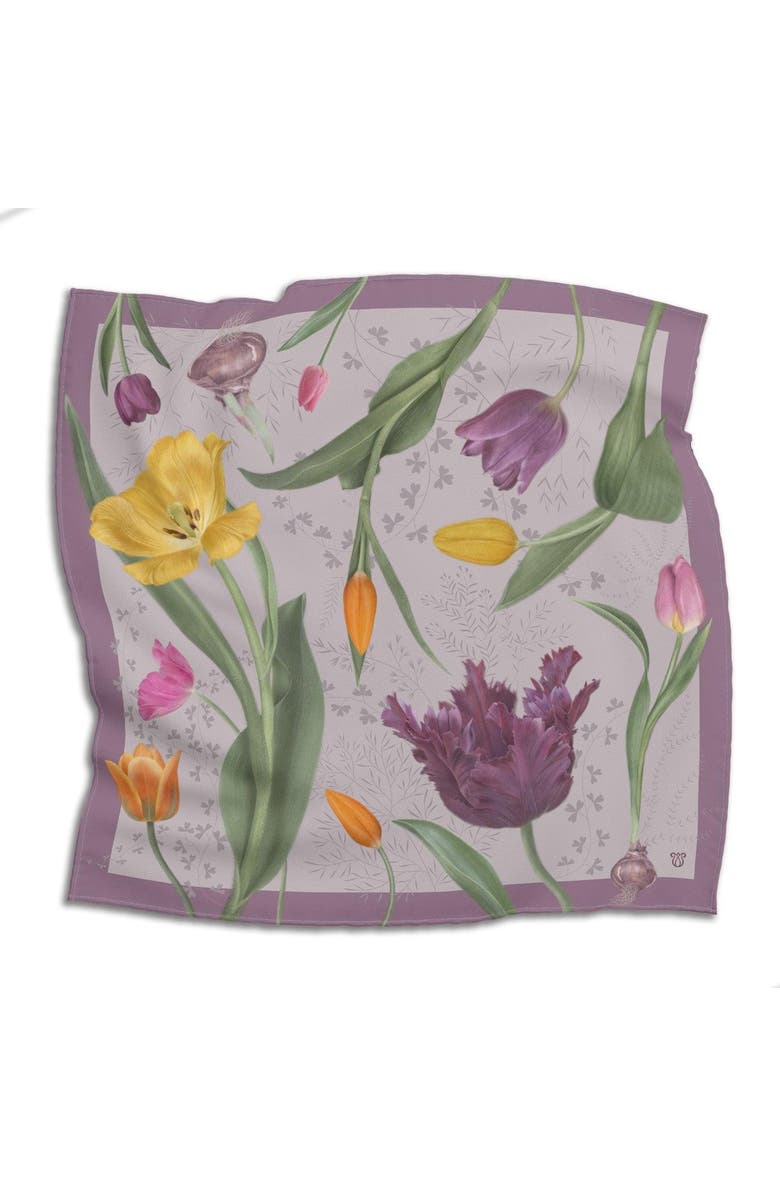 Silk&Soul Tulip Scarf, Alternate, color, Purple