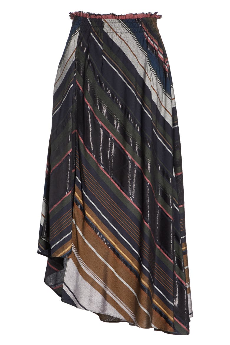 Turkanna Stripe Midi Skirt, Alternate, color, MULTI STRIPE