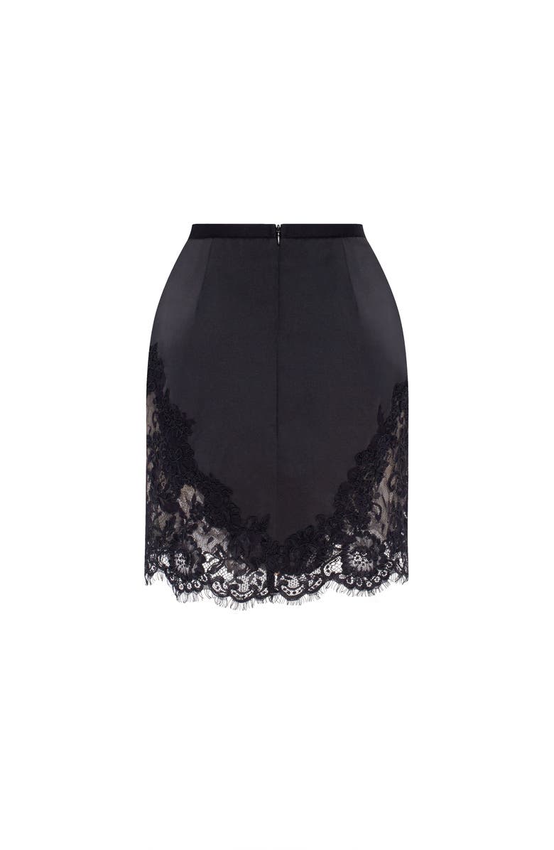 Milla Fitted Obsidian Mini Skirt, Alternate, color, Black