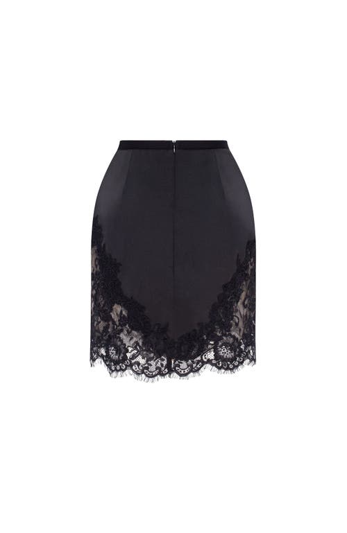 Milla Fitted Obsidian Mini Skirt In Black