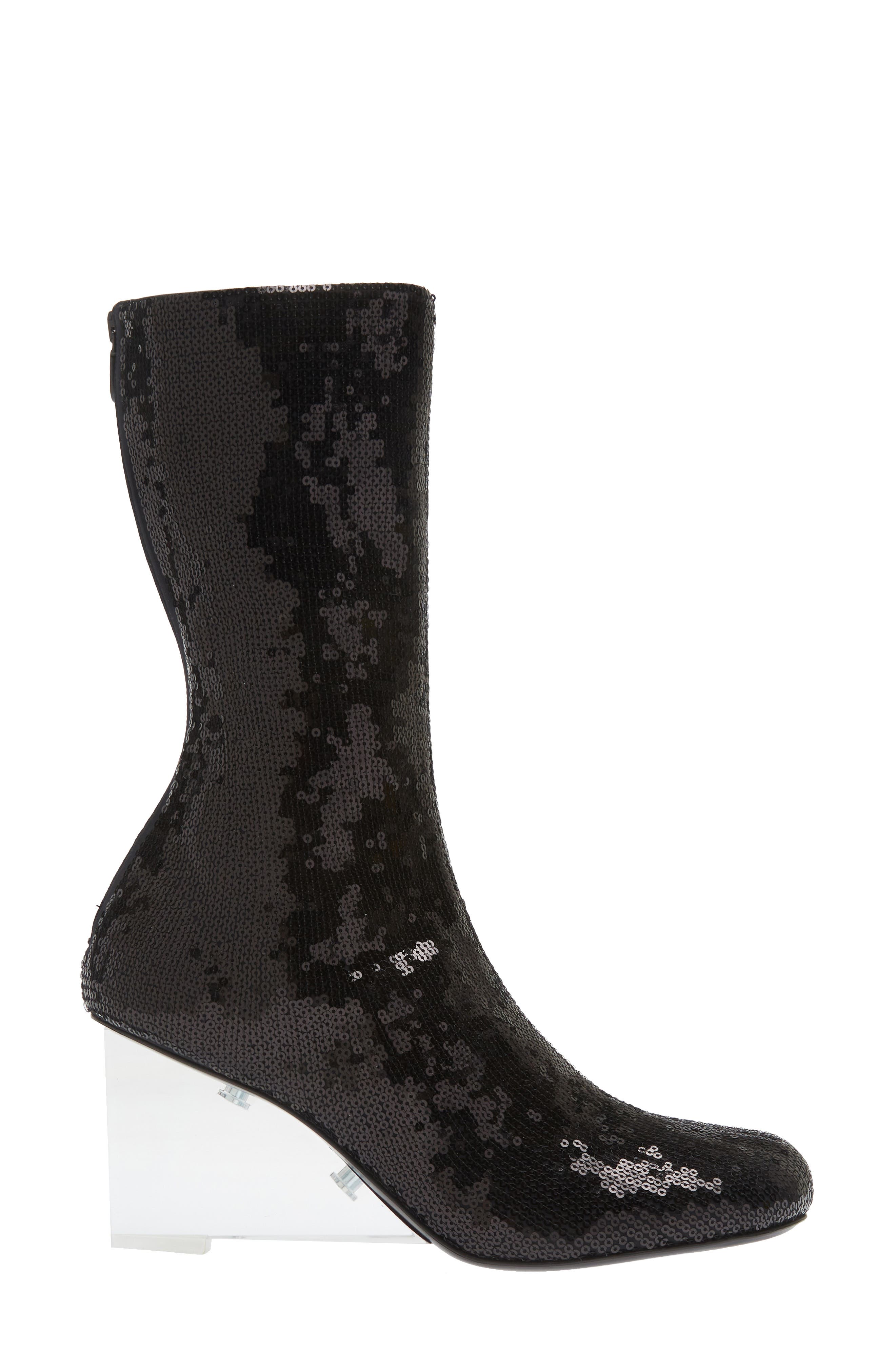 McQueen Shard Wedge Sock Boot, Alternate, color, 