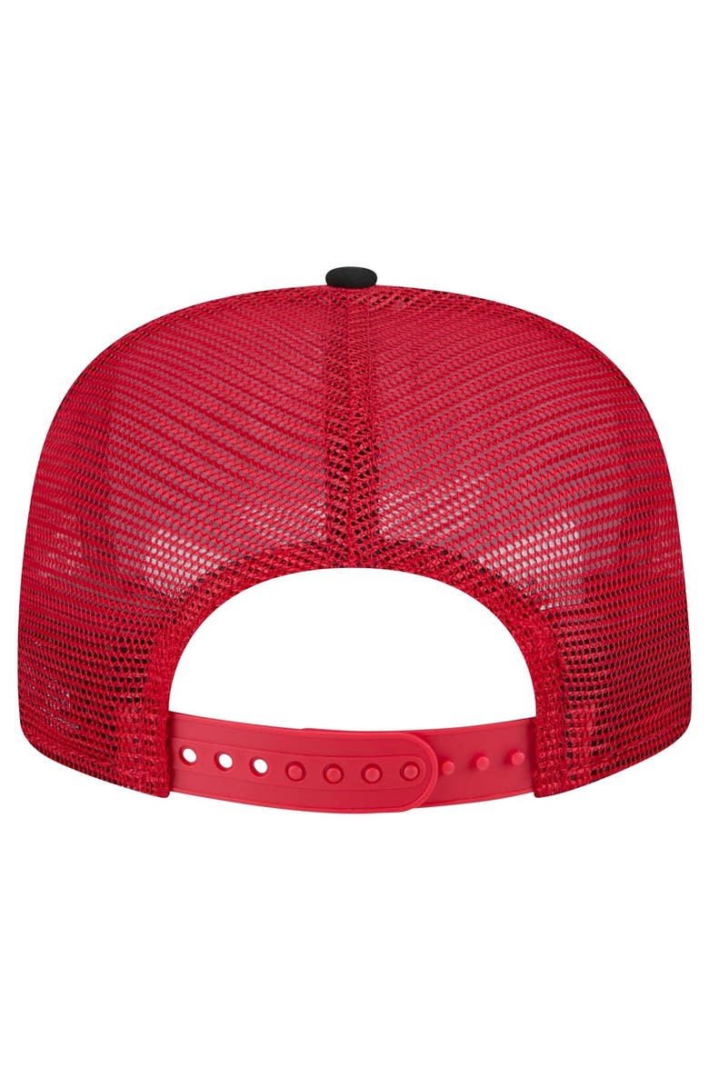 New Era Men's New Era Red Chicago Bulls Seeing Diamonds A-Frame Trucker 9FIFTY Snapback Hat, Alternate, color, 